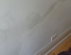 wet wall after rainfall