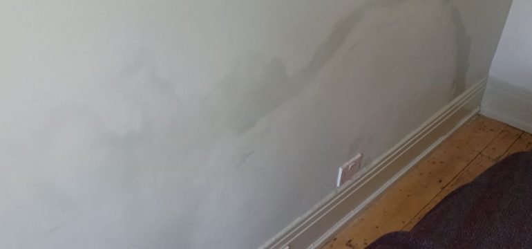 wet wall after rainfall